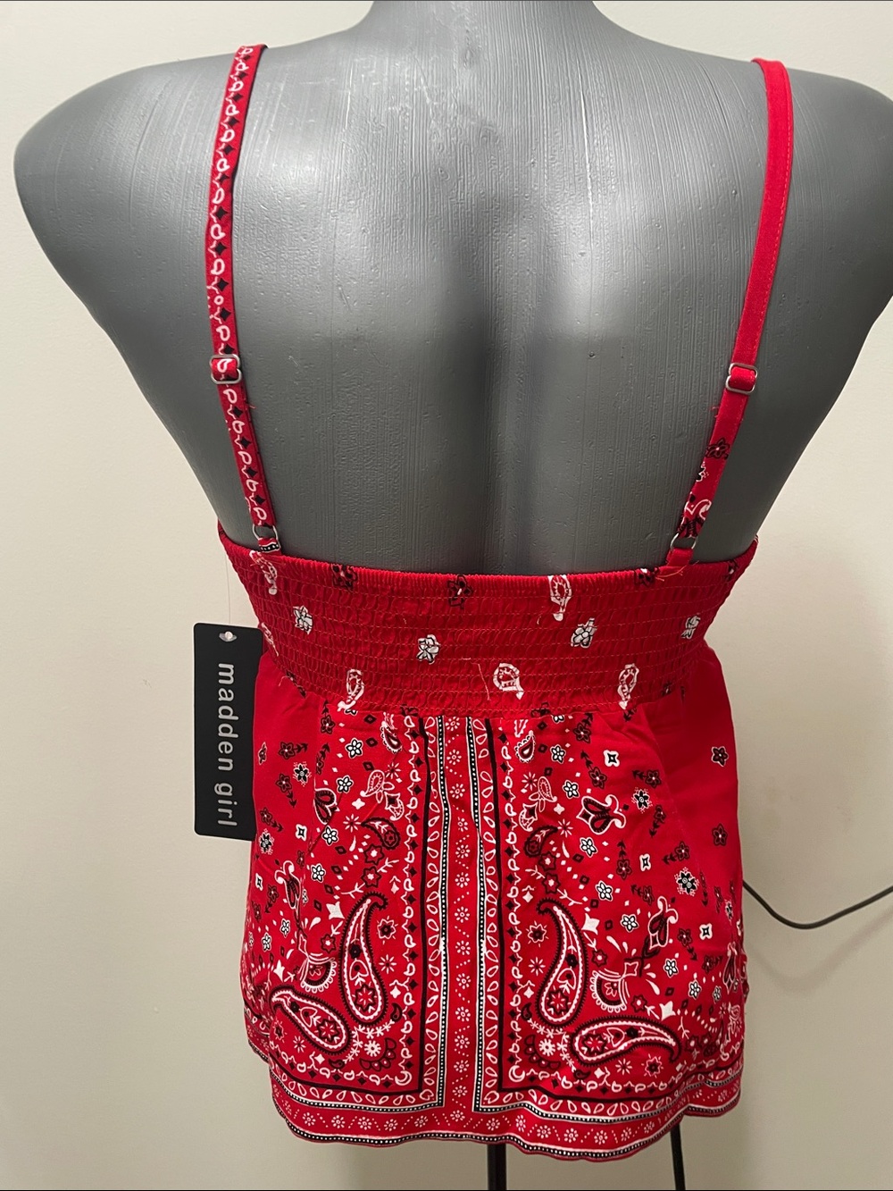 Madden Girl Red Bandana-Print Sundress - Picture 4 of 4